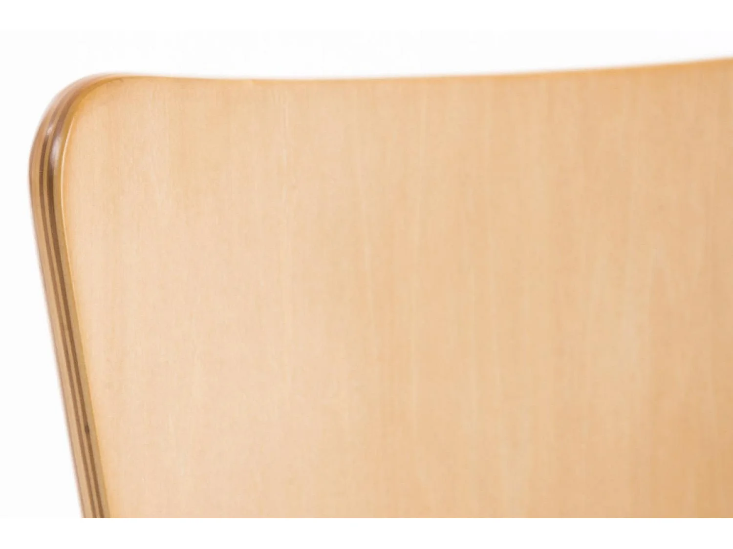 Lot de 8  Chaise de conférence - Bois & Blanc - Nature - Aaron