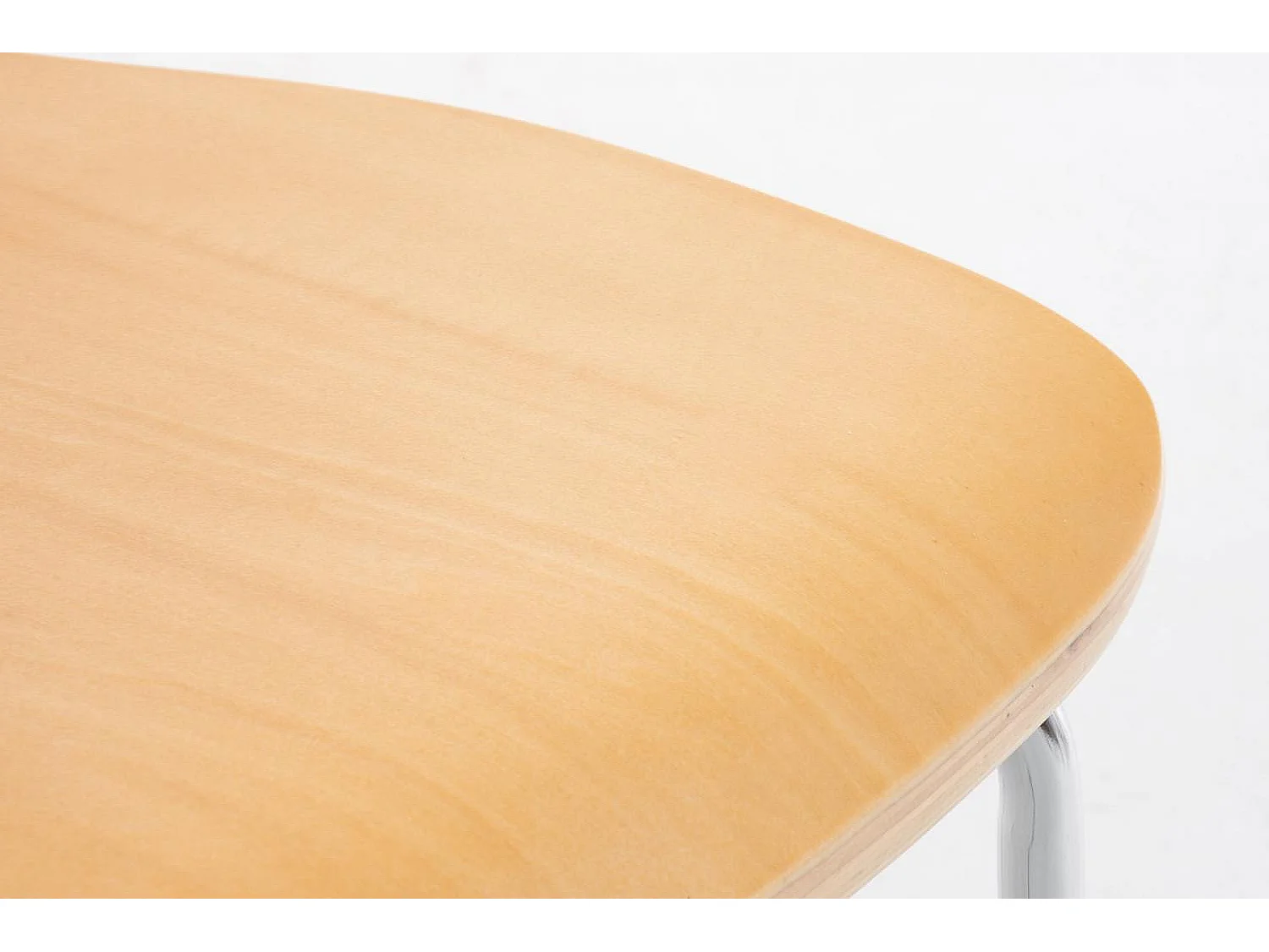 Lot de 8  Chaise de conférence - Bois & Blanc - Nature - Aaron