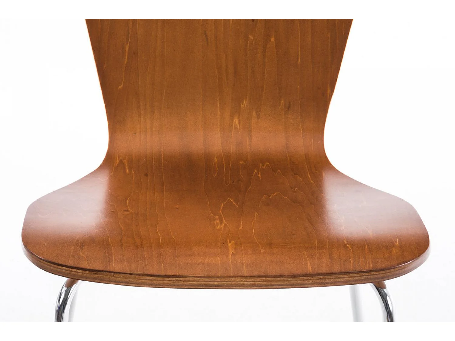 Lot de 2  Chaise de conférence - Bois & Blanc - Marron - Aaron