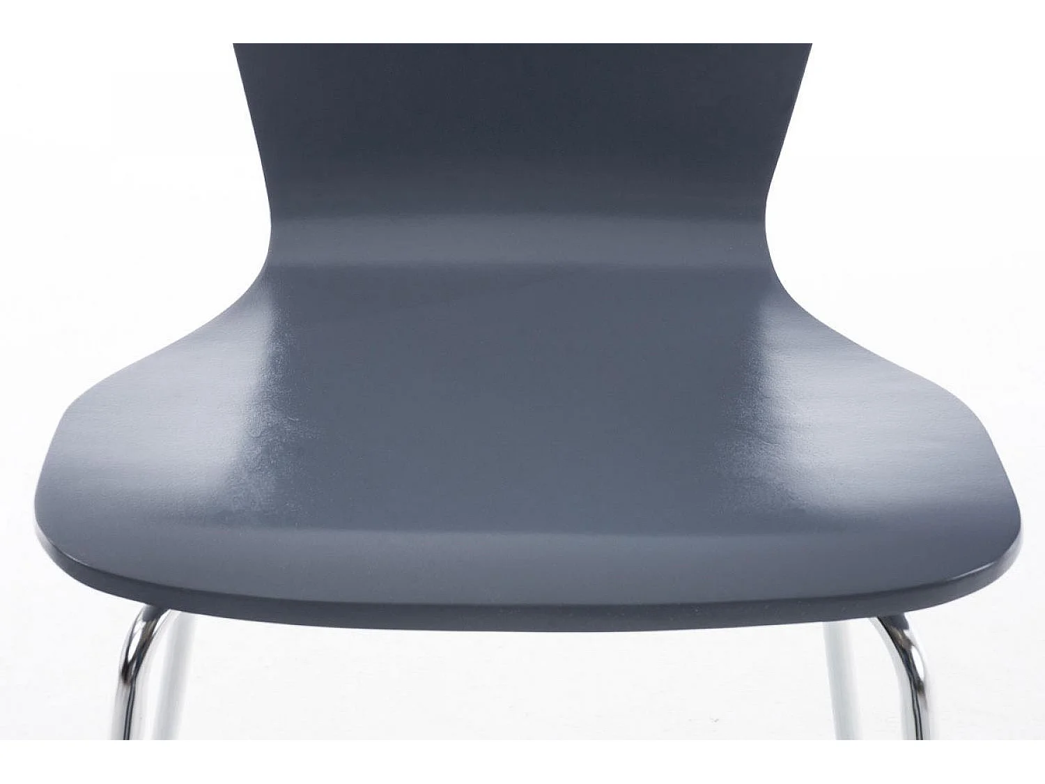 Lot de 8  Chaise de conférence - Bois & Blanc - Gris - Aaron