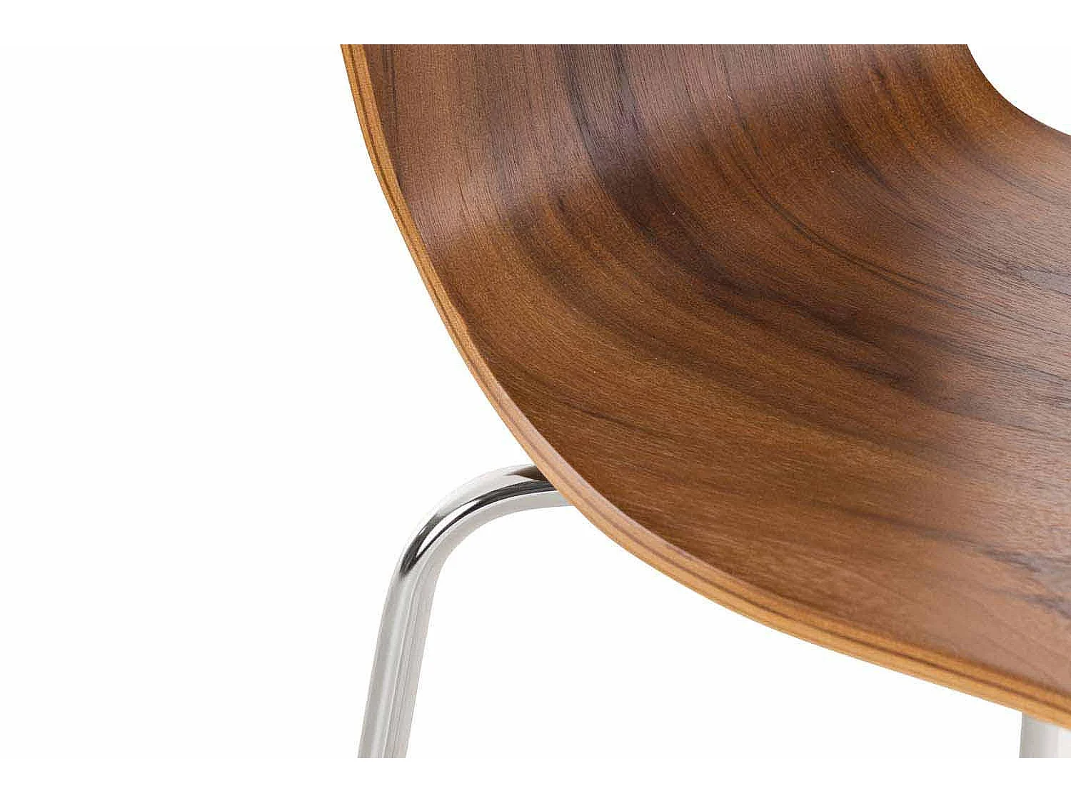 Lot de 2  Chaise de conférence - Bois & Gris - Noyer - Aaron