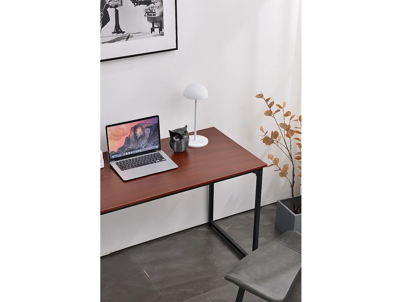 table de bureau - Bois & Métal - Teck - Greeley