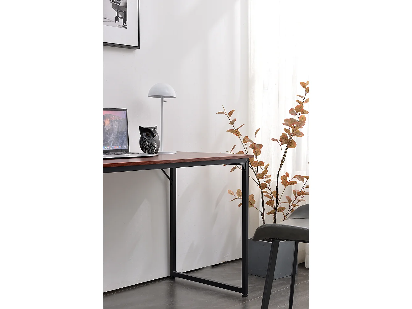 table de bureau - Bois & Métal - Teck - Greeley