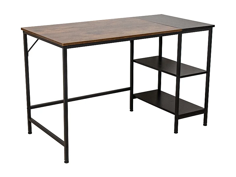 table de bureau - Bois - Noir / Marron - 120cm Ocala