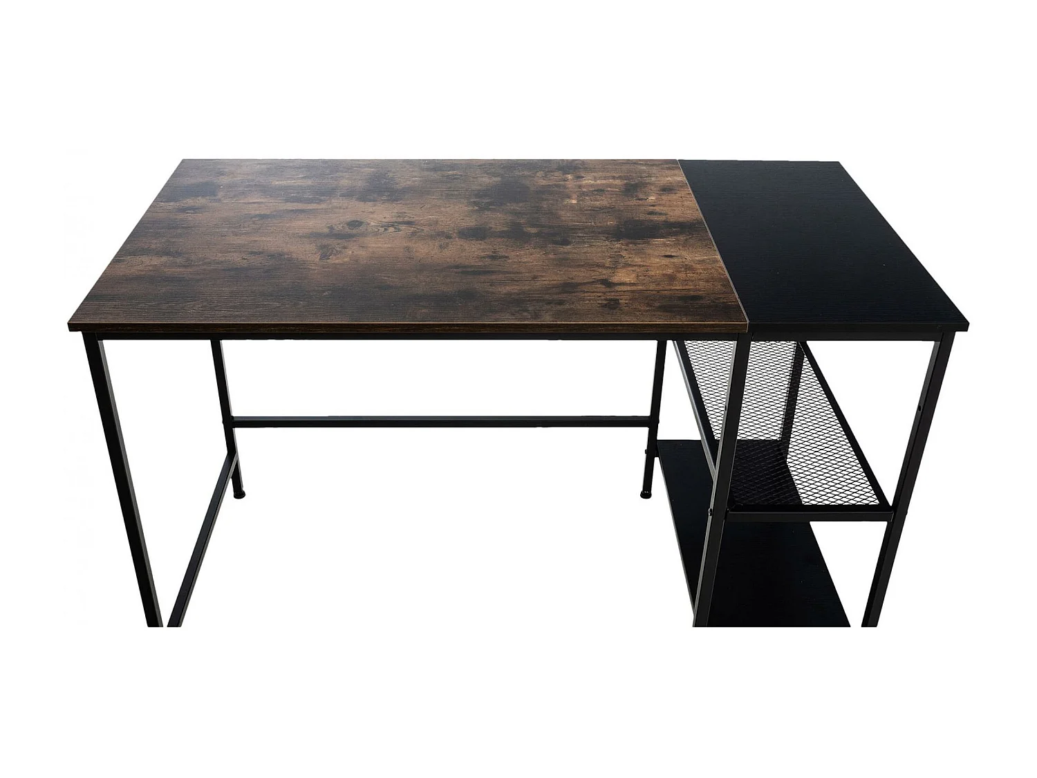 bureautafel - Hout - zwart/bruin - 120cm Oviedo