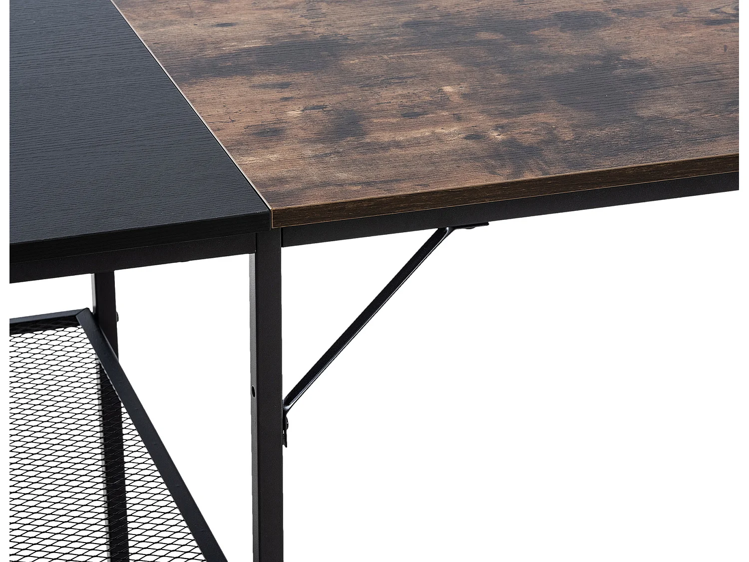 bureautafel - Hout - zwart/bruin - 120cm Oviedo