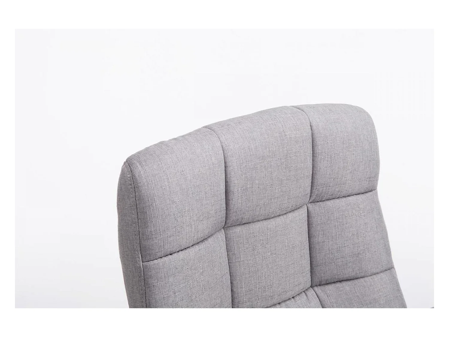 Chaise de bureau - Tissu & Métal chromé - Gris - Mikos
