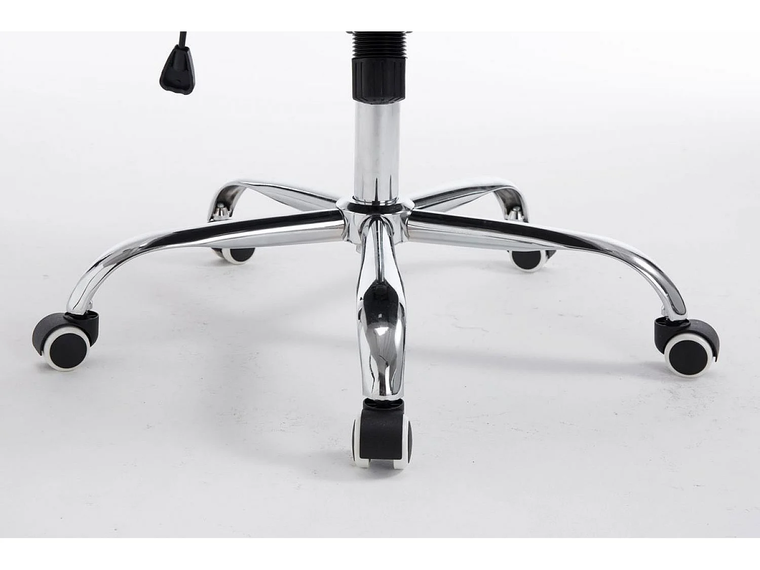 Chaise de bureau - Tissu & Métal chromé - Gris - Mikos