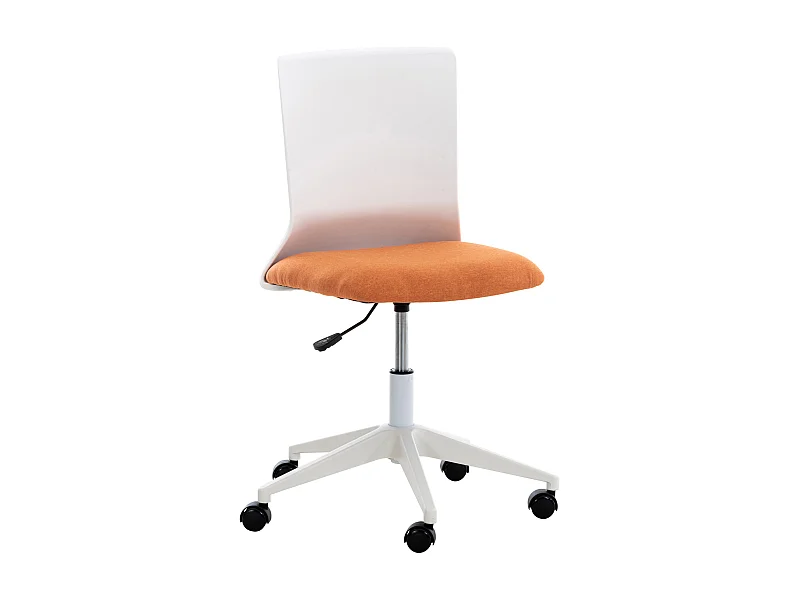 Chaise de bureau - Tissu & Plastique - Orange - Apolda