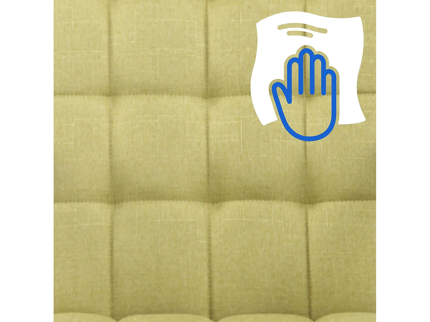 Chaise de bureau - Tissu & Métal chromé - Vert - Terni