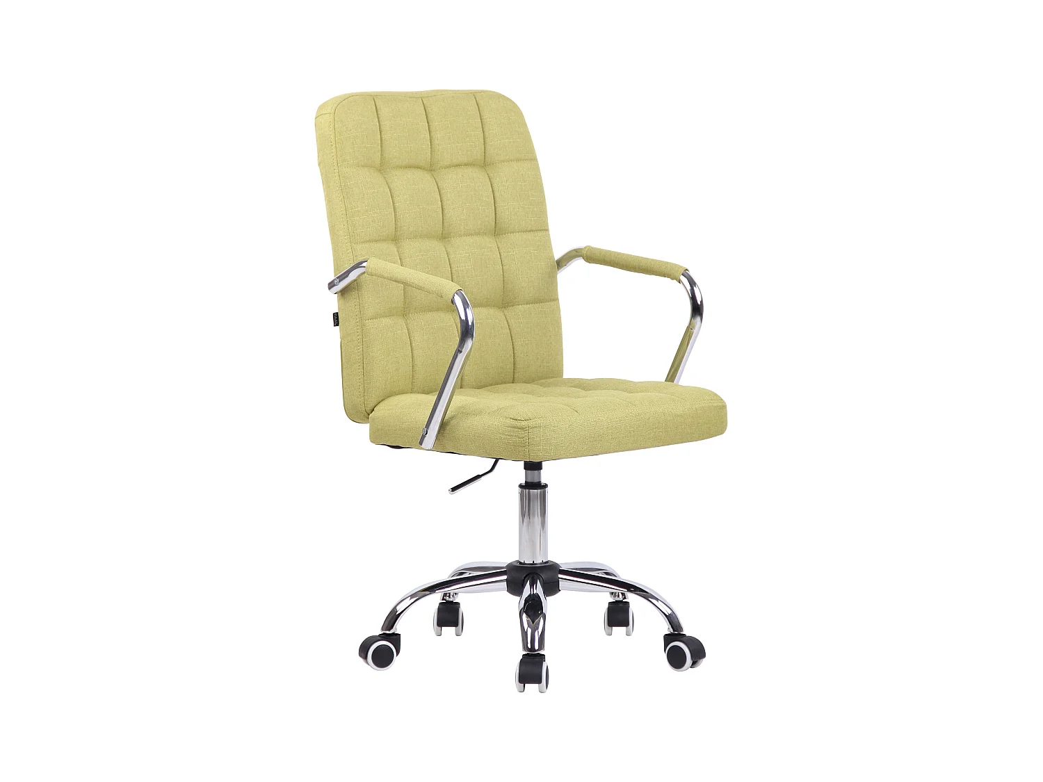 Chaise de bureau - Tissu & Métal chromé - Vert - Terni