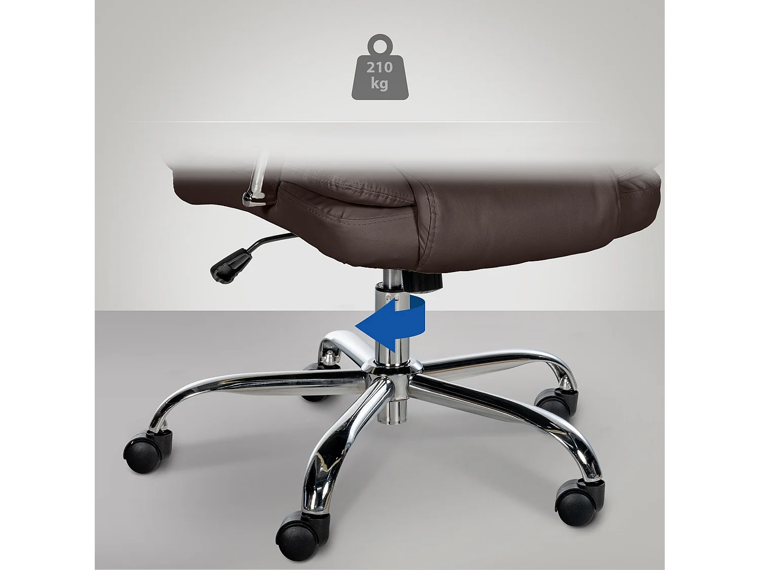 Chaise de bureau - Similicuir & Marron foncé - Marron - XXL Xanthos