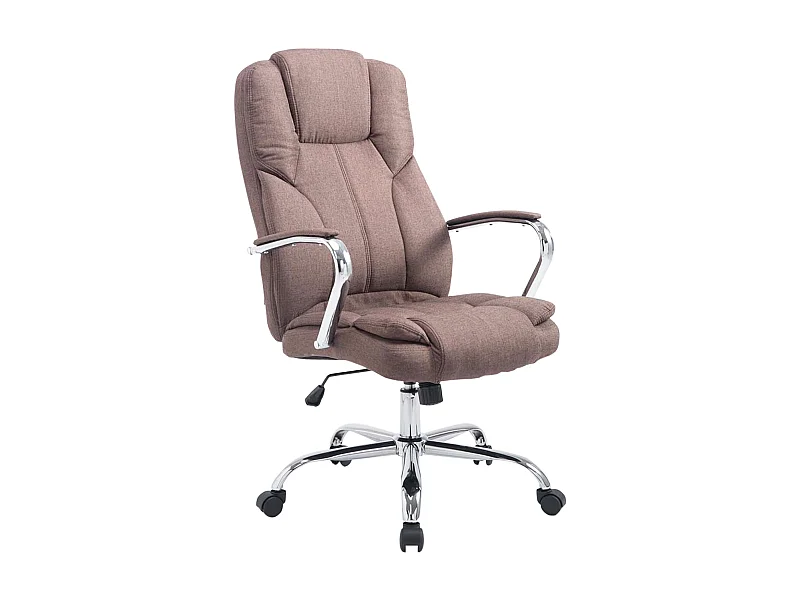 Chaise de bureau - Tissu & Blanc - Marron - XXL Xanthos