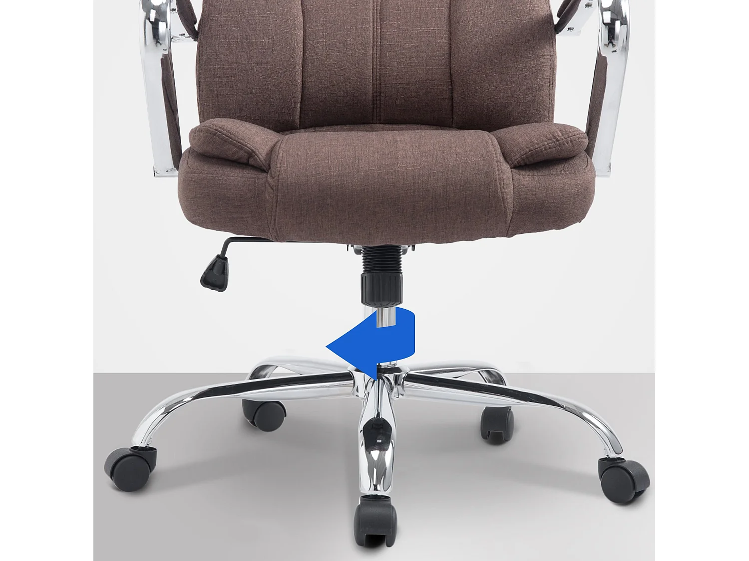 Chaise de bureau - Tissu & Blanc - Marron - XXL Xanthos