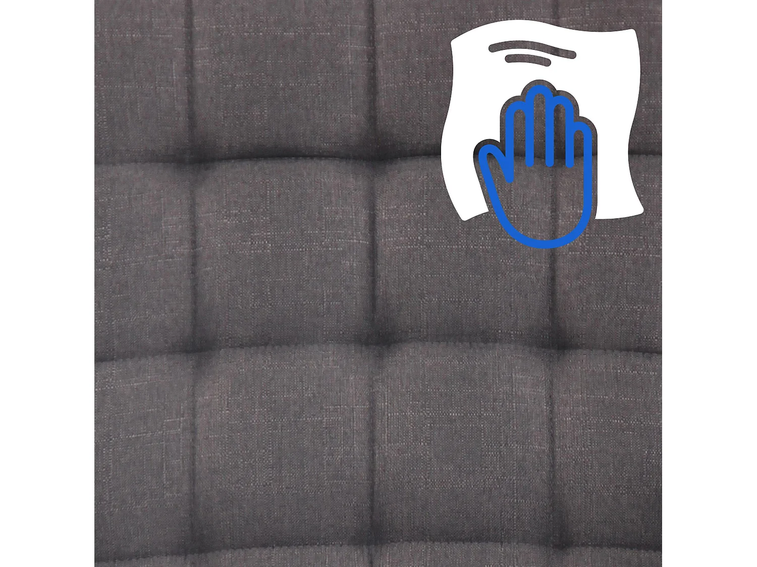 Sedia da ufficio - Tessuto & Metallo in look cromato - grigio scuro - Terni