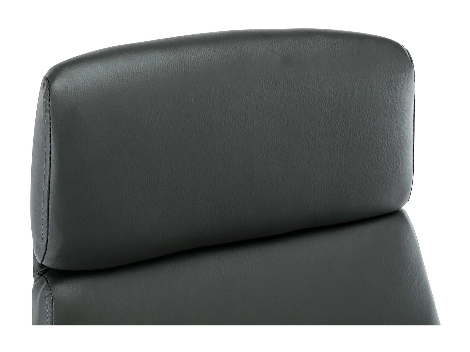 Chaise de bureau - Similicuir & Métal chromé - Gris - Faro XL