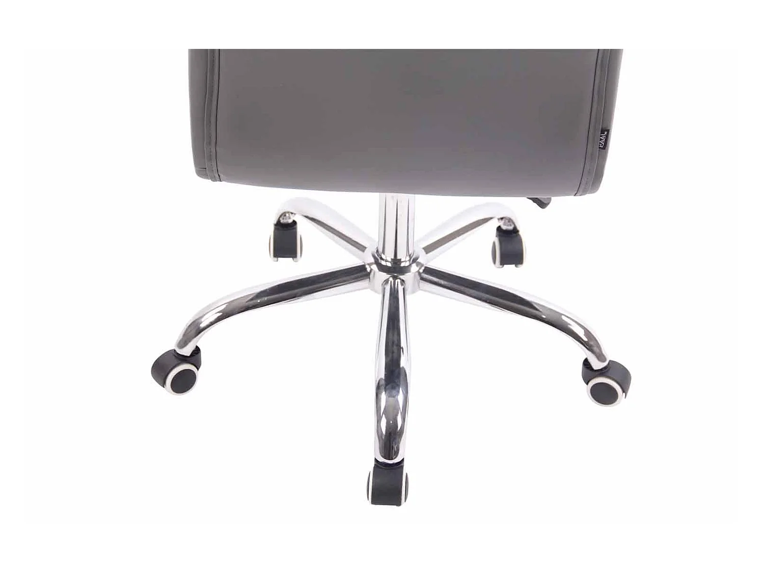 Chaise de bureau - Similicuir & Métal chromé - Gris - Deli