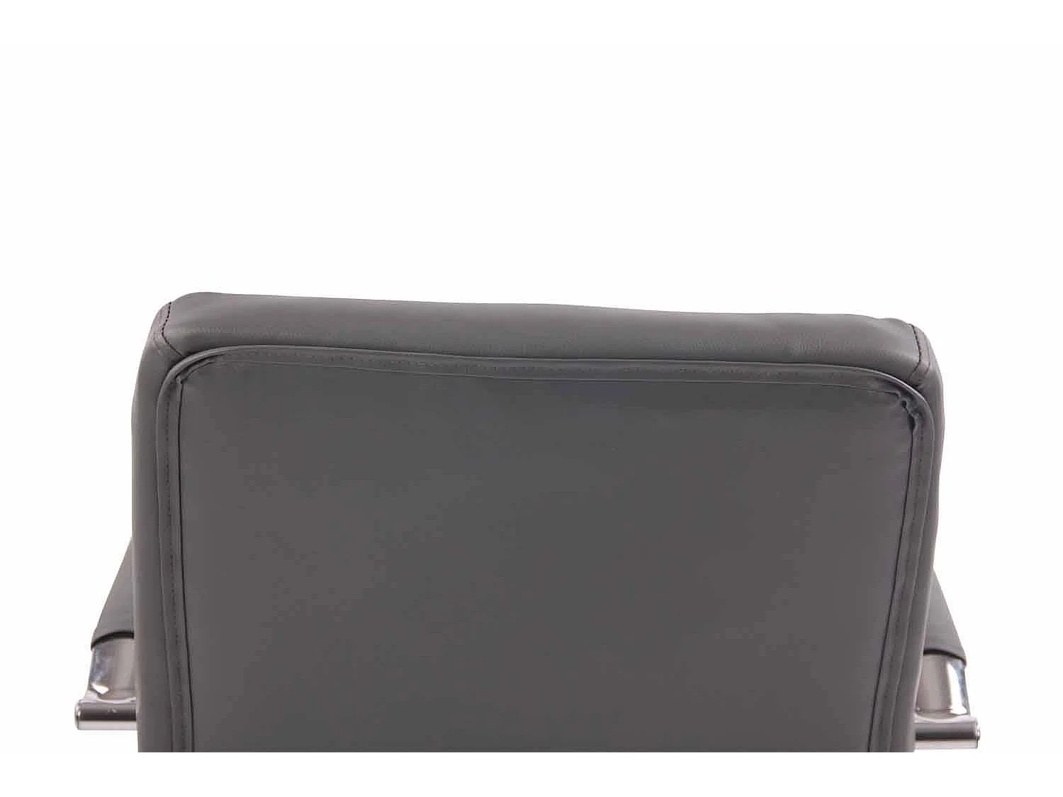 Chaise de bureau - Similicuir & Métal chromé - Gris - Deli