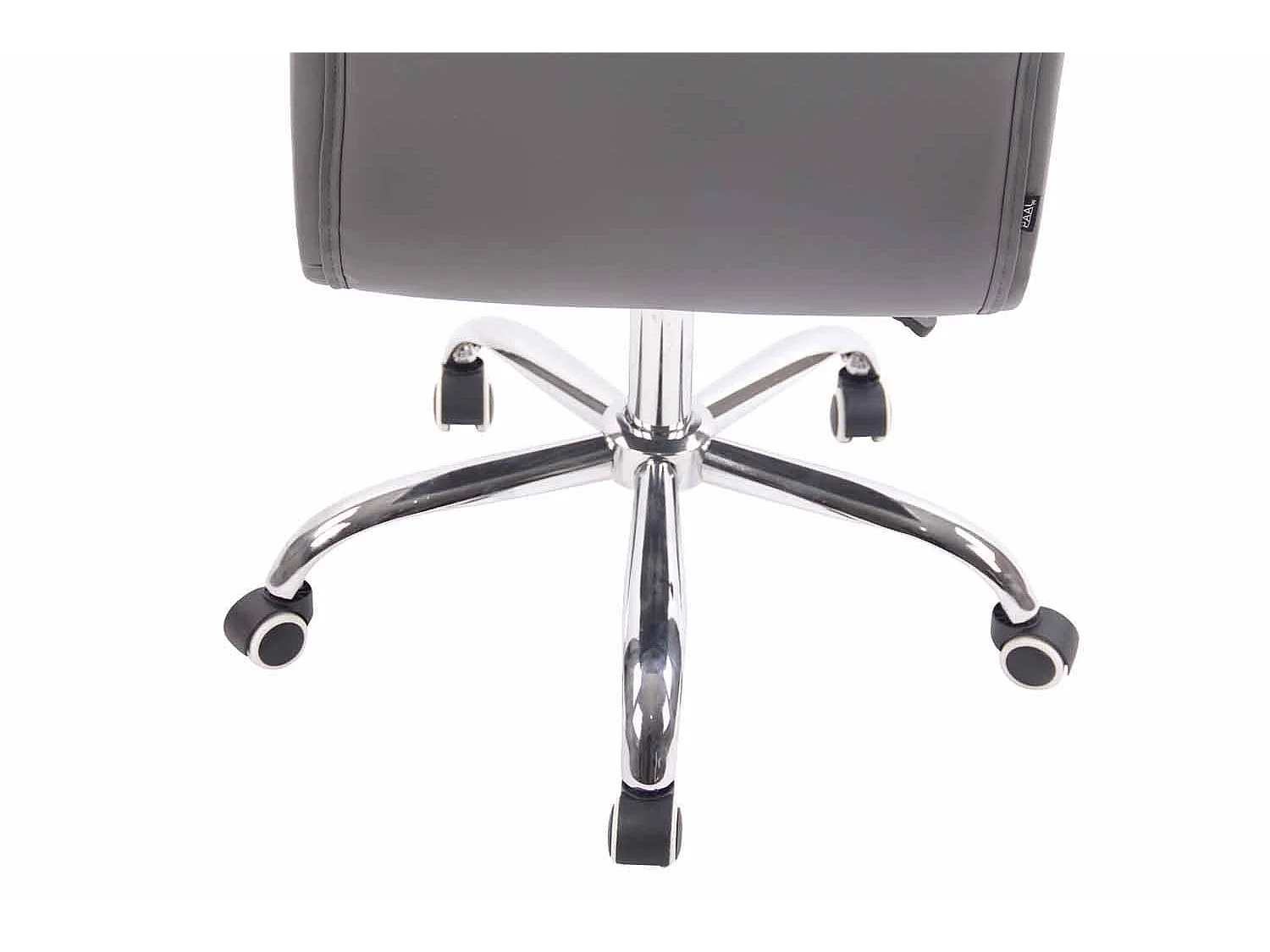 Chaise de bureau - Similicuir & Métal chromé - Gris - Deli