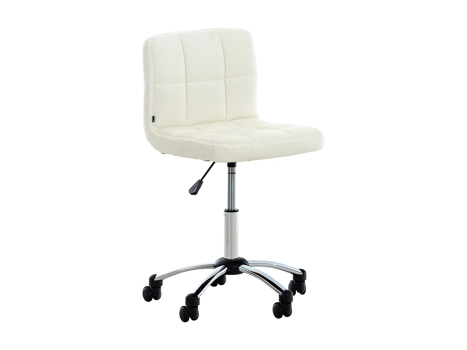 Chaise de bureau - Similicuir & Métal - Blanc - Medica
