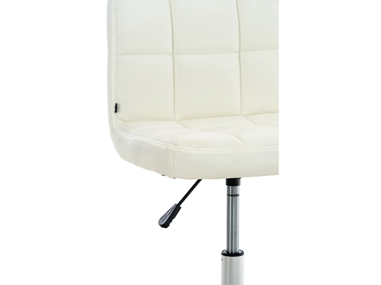 Chaise de bureau - Similicuir & Métal - Blanc - Medica