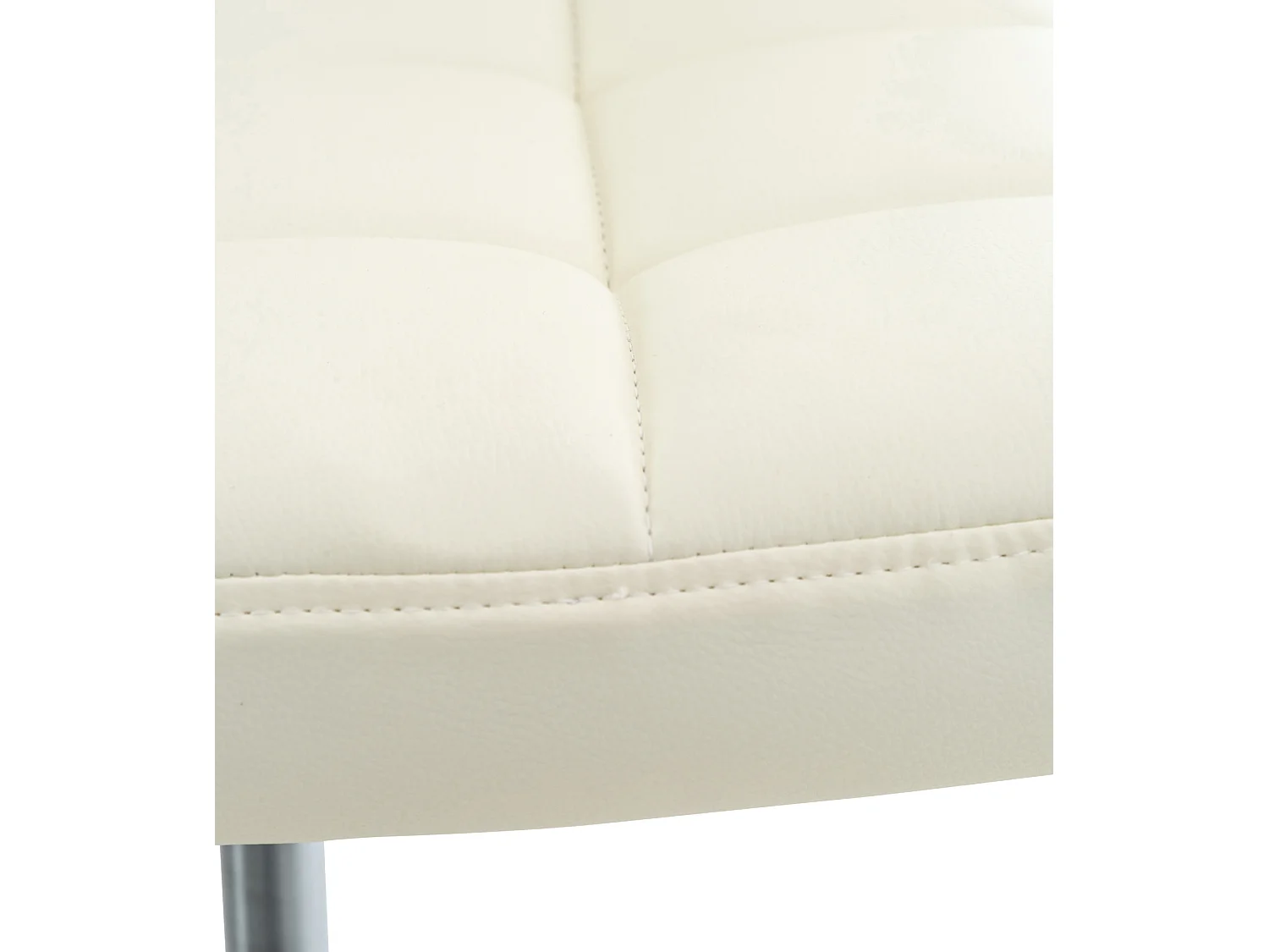 Chaise de bureau - Similicuir & Métal - Blanc - Medica