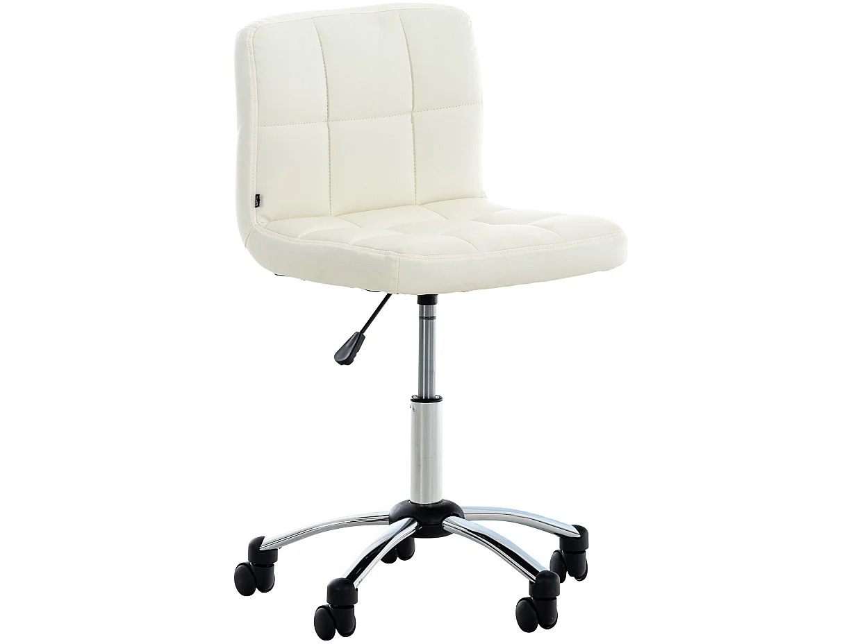 Chaise de bureau - Similicuir - Blanc - Medica