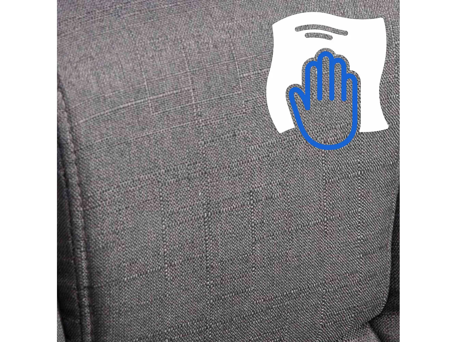 Bureaustoel - Stof & wit - donkergrijs - XXL Xanthos