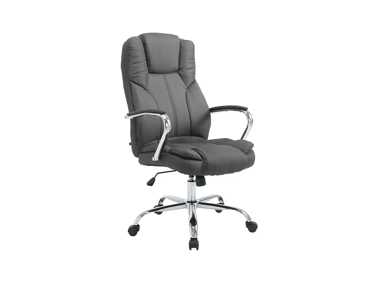 Chaise de bureau - Tissu & Blanc - Gris foncé - XXL Xanthos