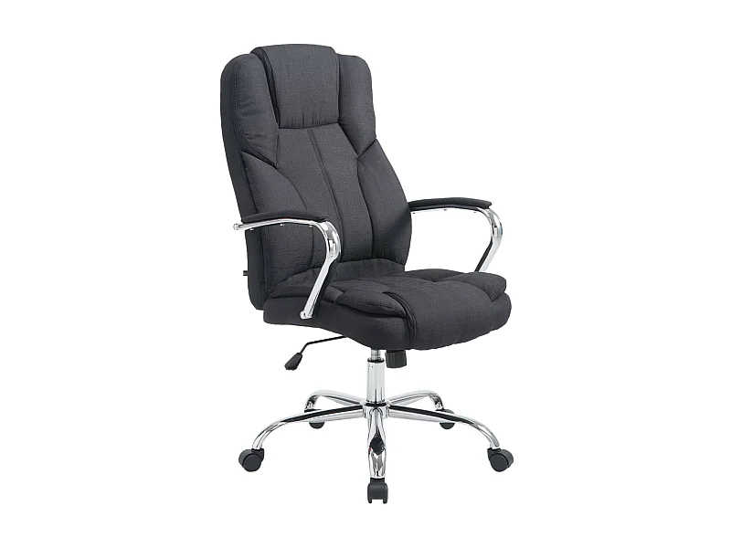 Chaise de bureau - Tissu & Blanc - Noir - XXL Xanthos