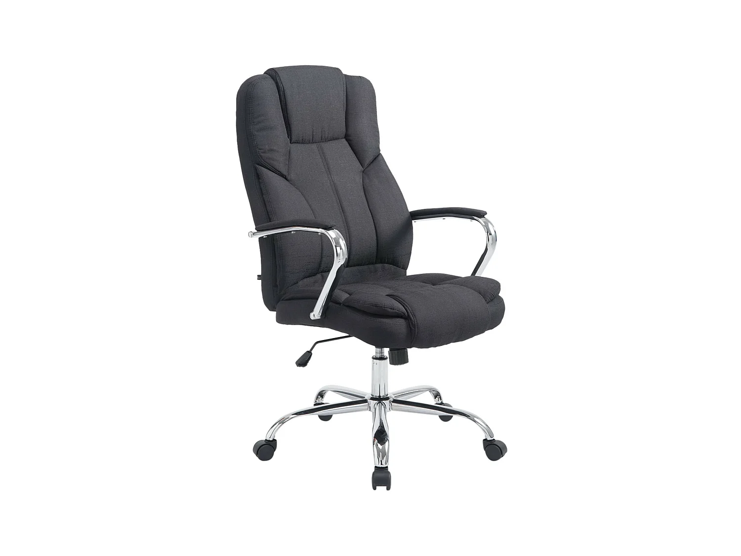 Chaise de bureau - Tissu & Blanc - Noir - XXL Xanthos