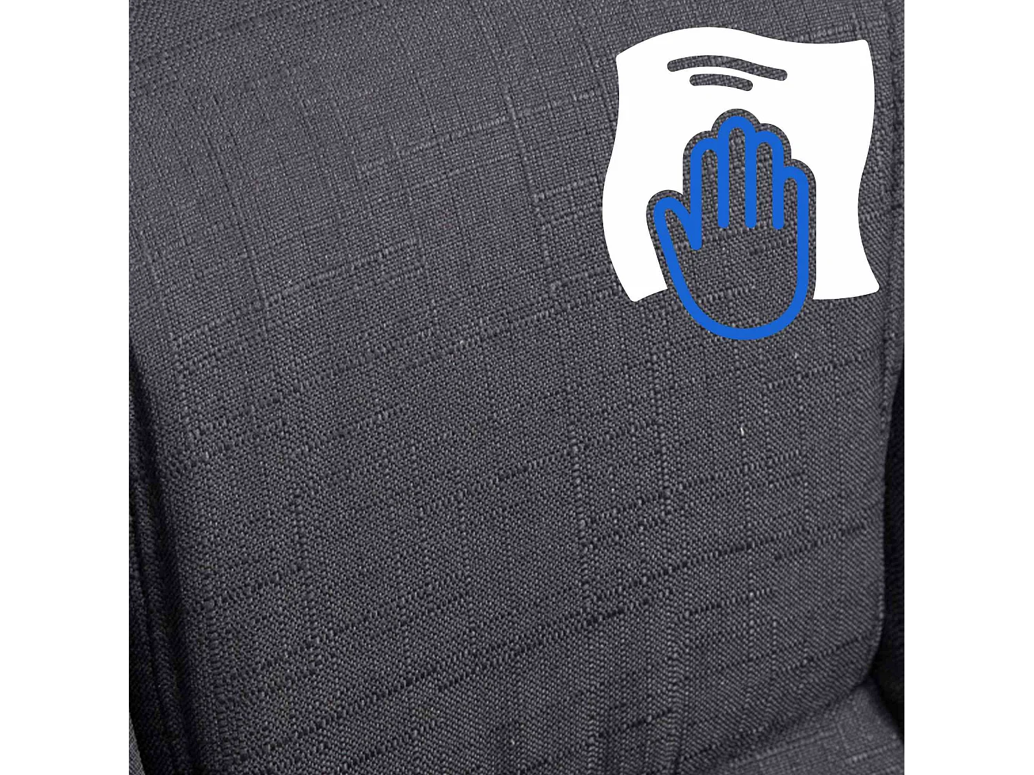 Chaise de bureau - Tissu & Blanc - Noir - XXL Xanthos