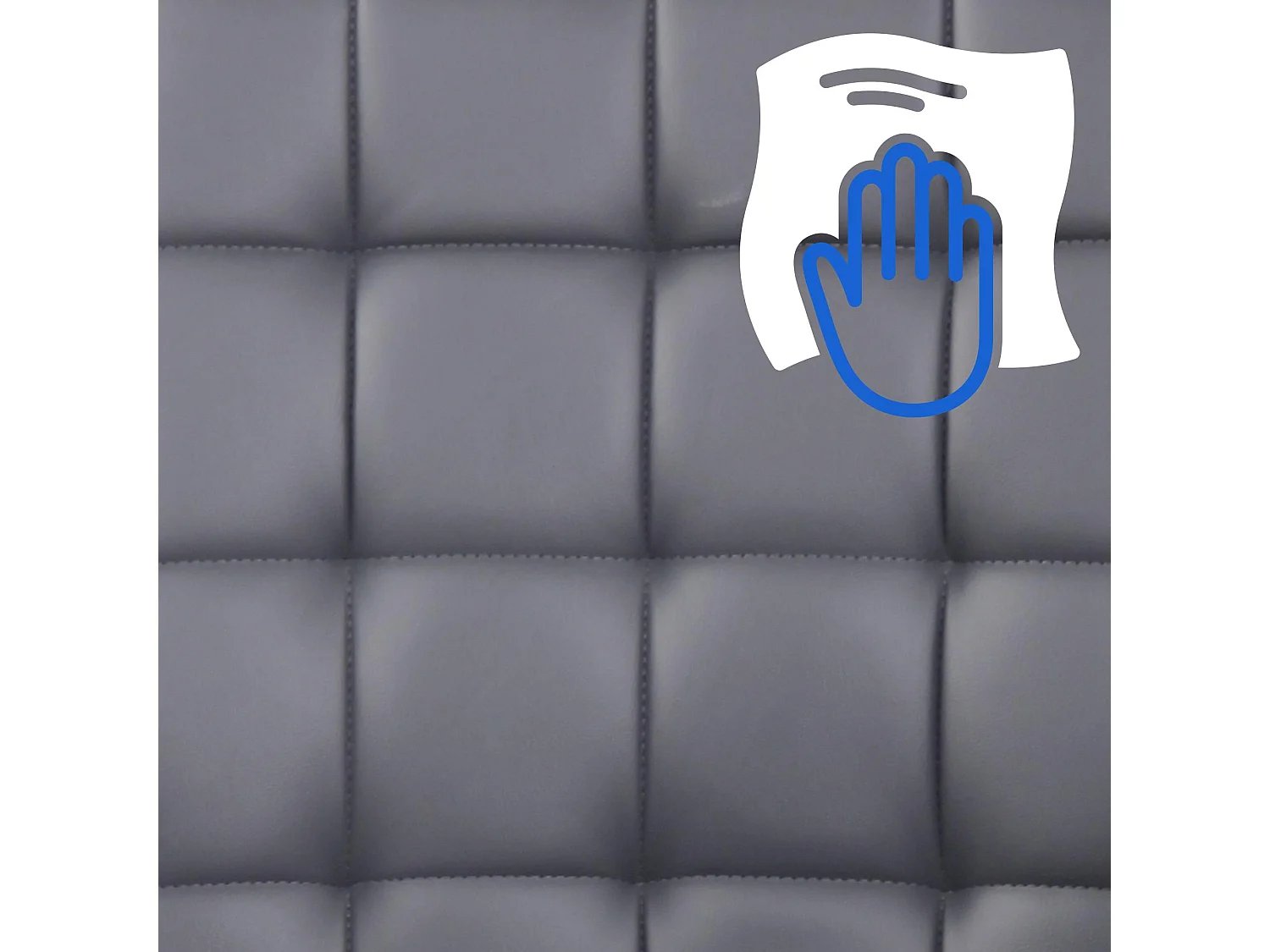 Bureaustoel - Kunstleer & Metaal in chroomoptiek - grijs - Terni