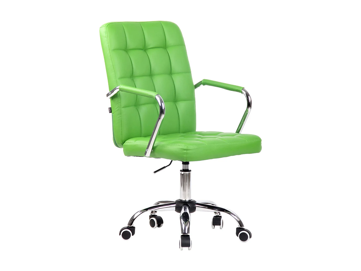 Chaise de bureau - Similicuir & Métal chromé - Vert - Terni