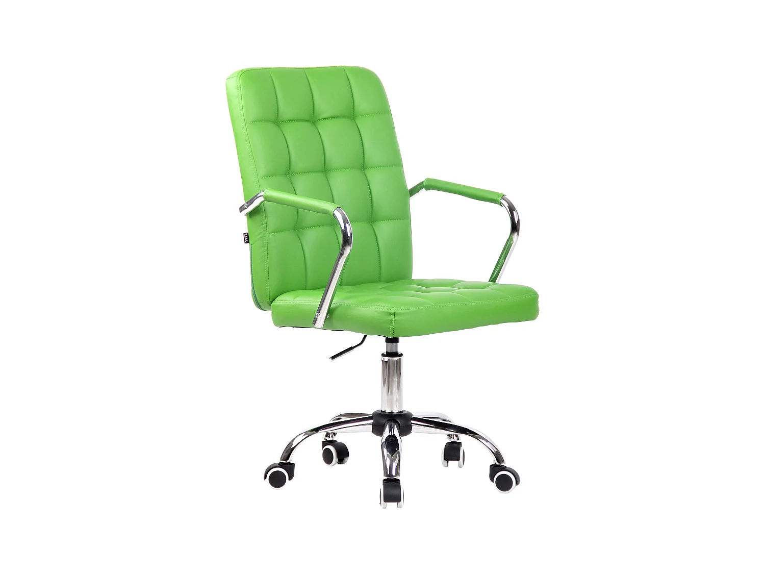 Chaise de bureau - Similicuir & Métal chromé - Vert - Terni
