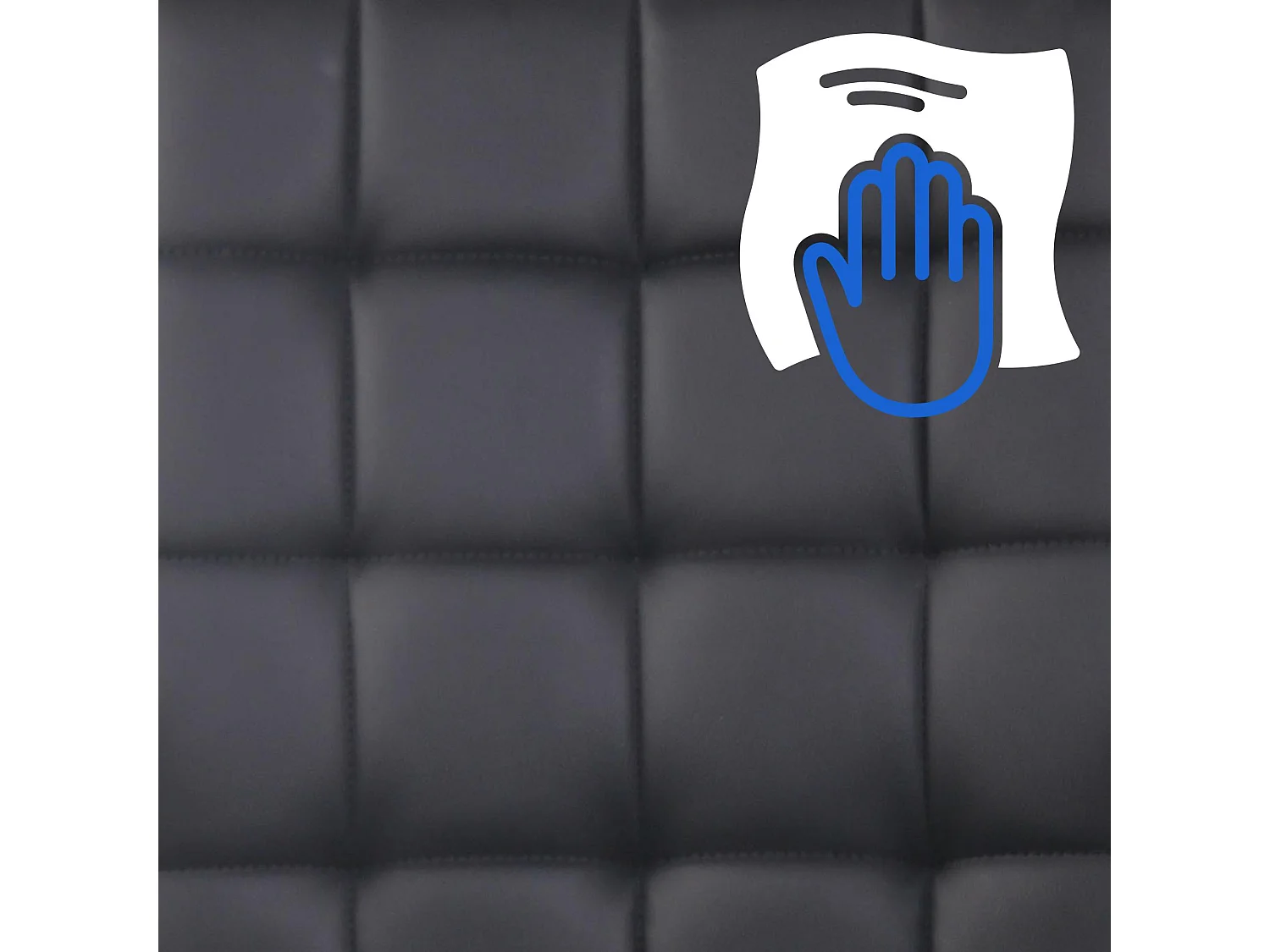 Bürostuhl - Kunstleder & Metall in Chromoptik - schwarz - Terni