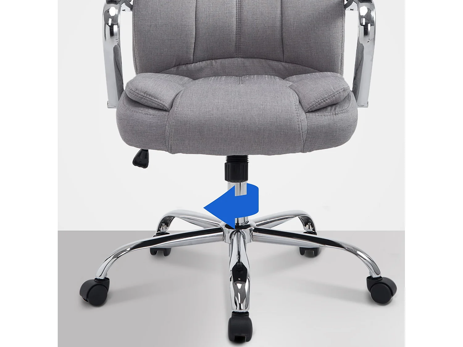 Bureaustoel - Stof & wit - grijs - XXL Xanthos