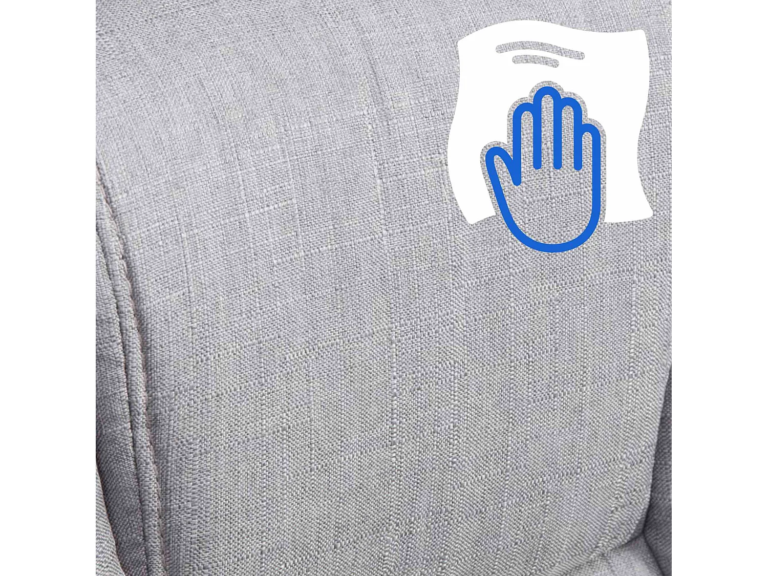 Bureaustoel - Stof & wit - grijs - XXL Xanthos