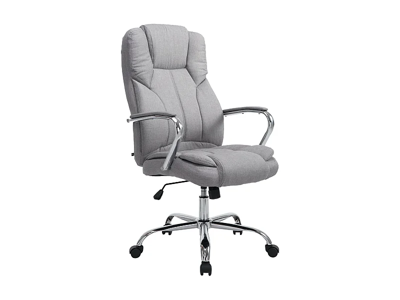 Bürosessel - Stoff & weiß - grau - XXL Xanthos