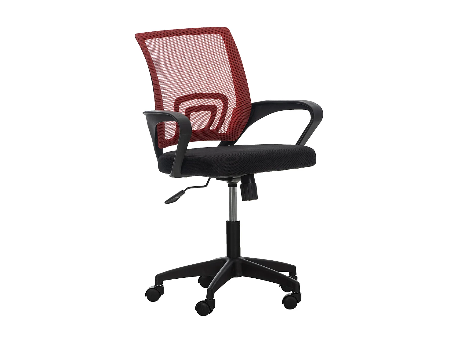 Chaise de bureau - Microfibre & Plastique - Rouge - Auburn