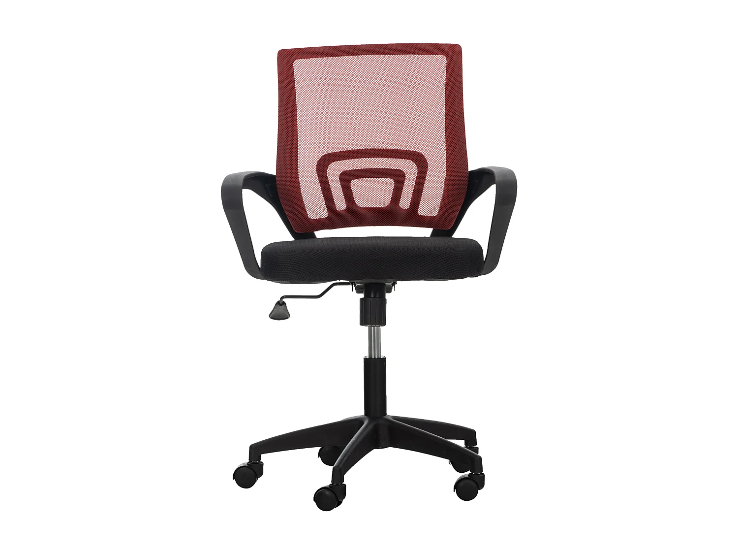 Chaise de bureau - Microfibre & Plastique - Rouge - Auburn