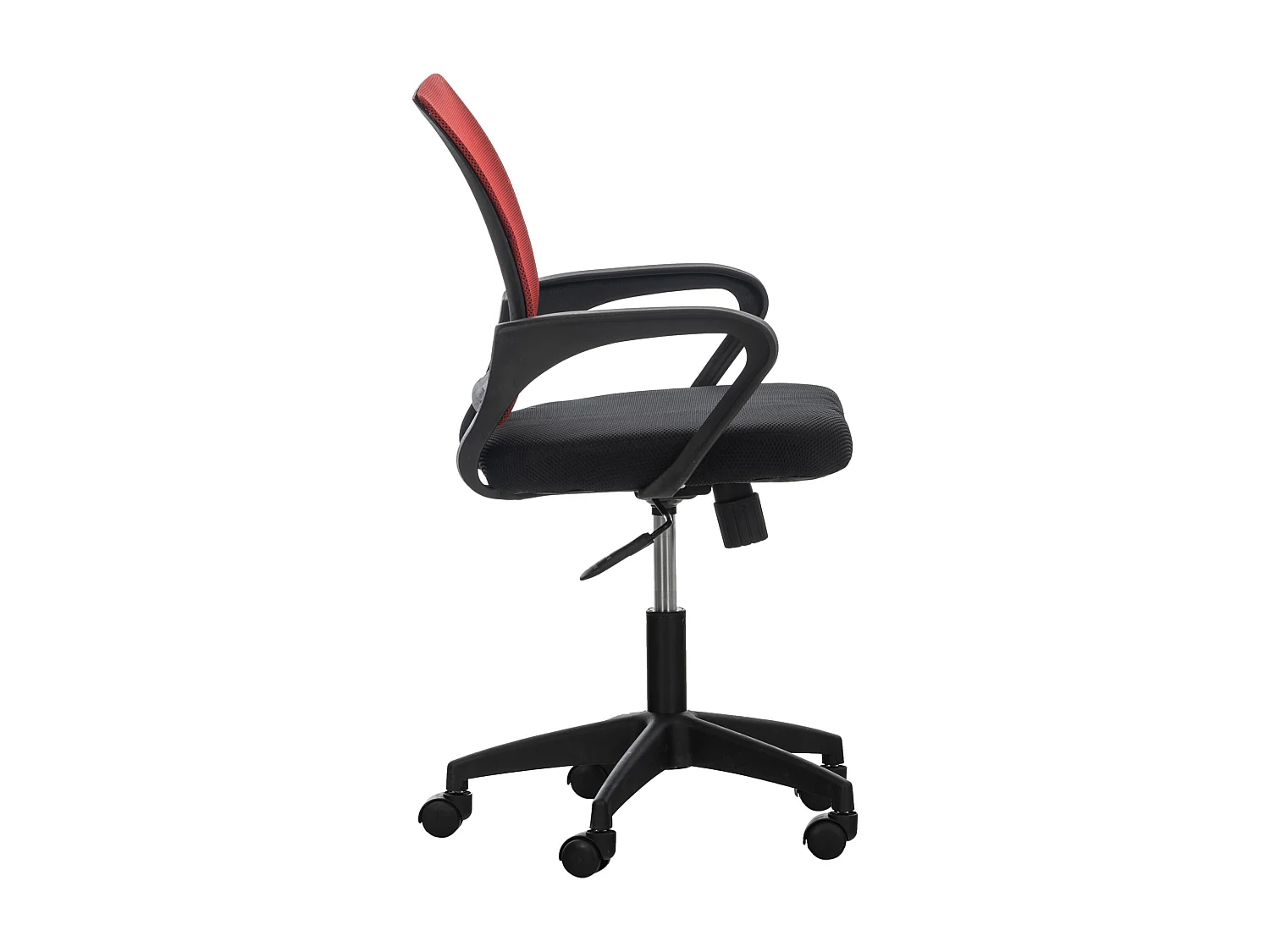 Chaise de bureau - Microfibre & Plastique - Rouge - Auburn