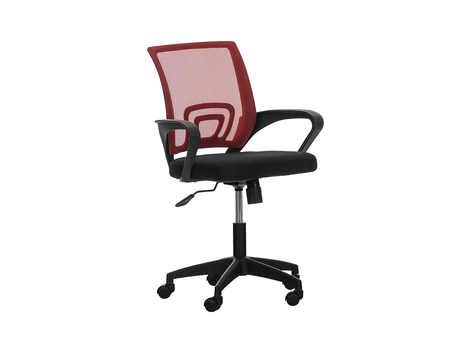Chaise de bureau - Microfibre & Plastique - Rouge - Auburn