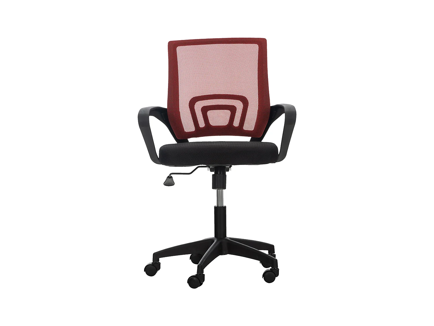 Chaise de bureau - Microfibre & Plastique - Rouge - Auburn