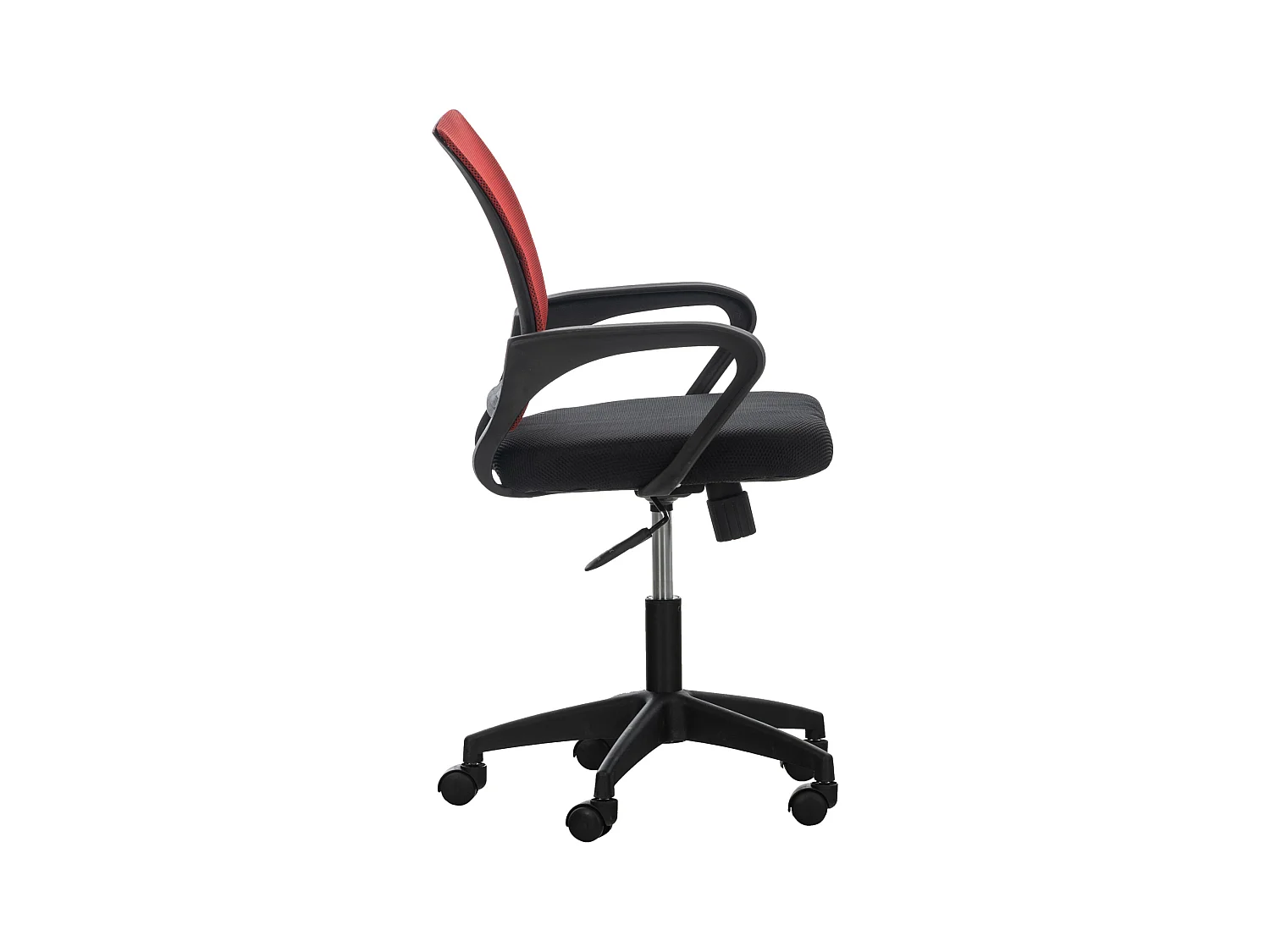 Chaise de bureau - Microfibre & Plastique - Rouge - Auburn
