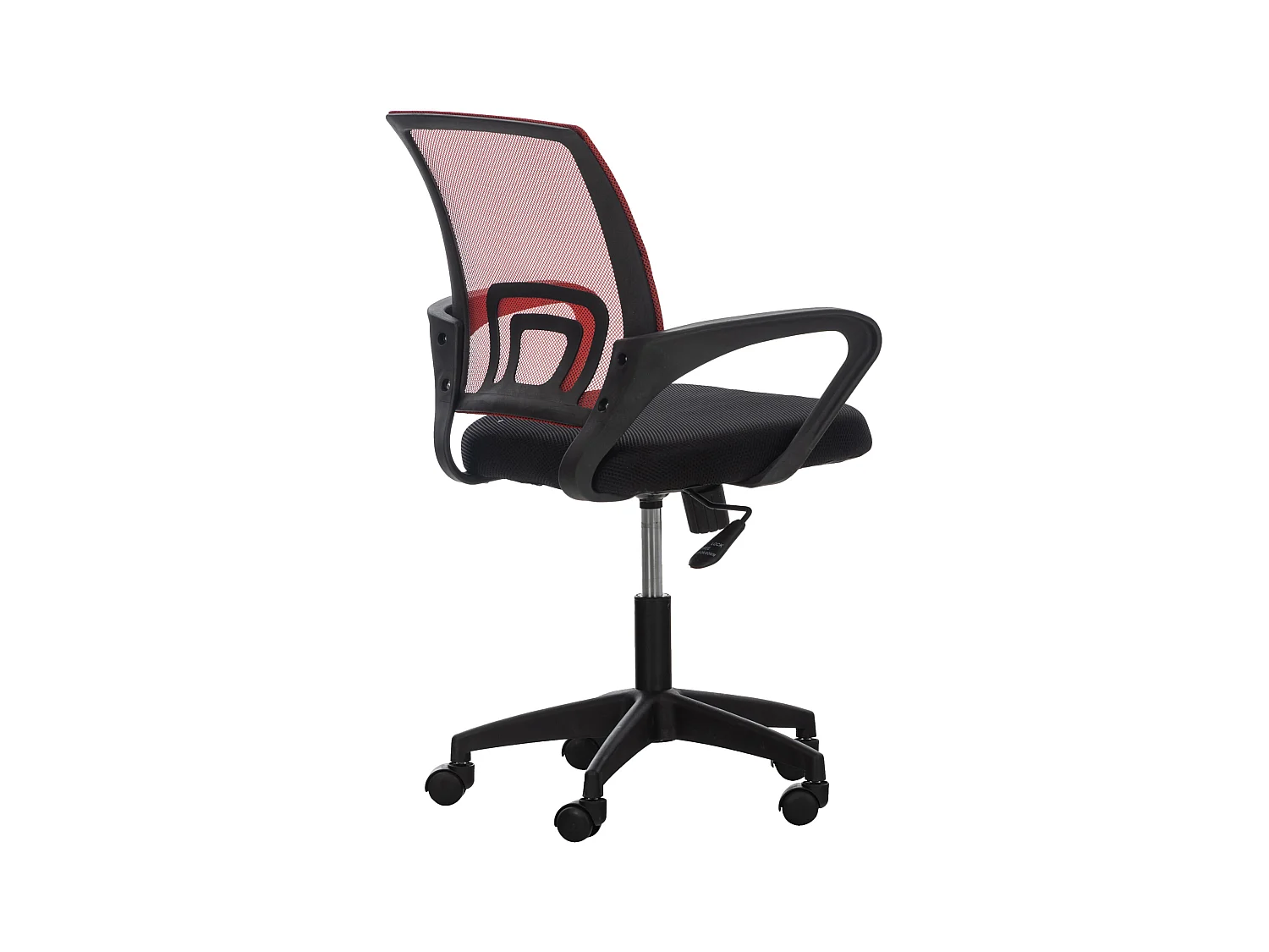 Chaise de bureau - Microfibre & Plastique - Rouge - Auburn