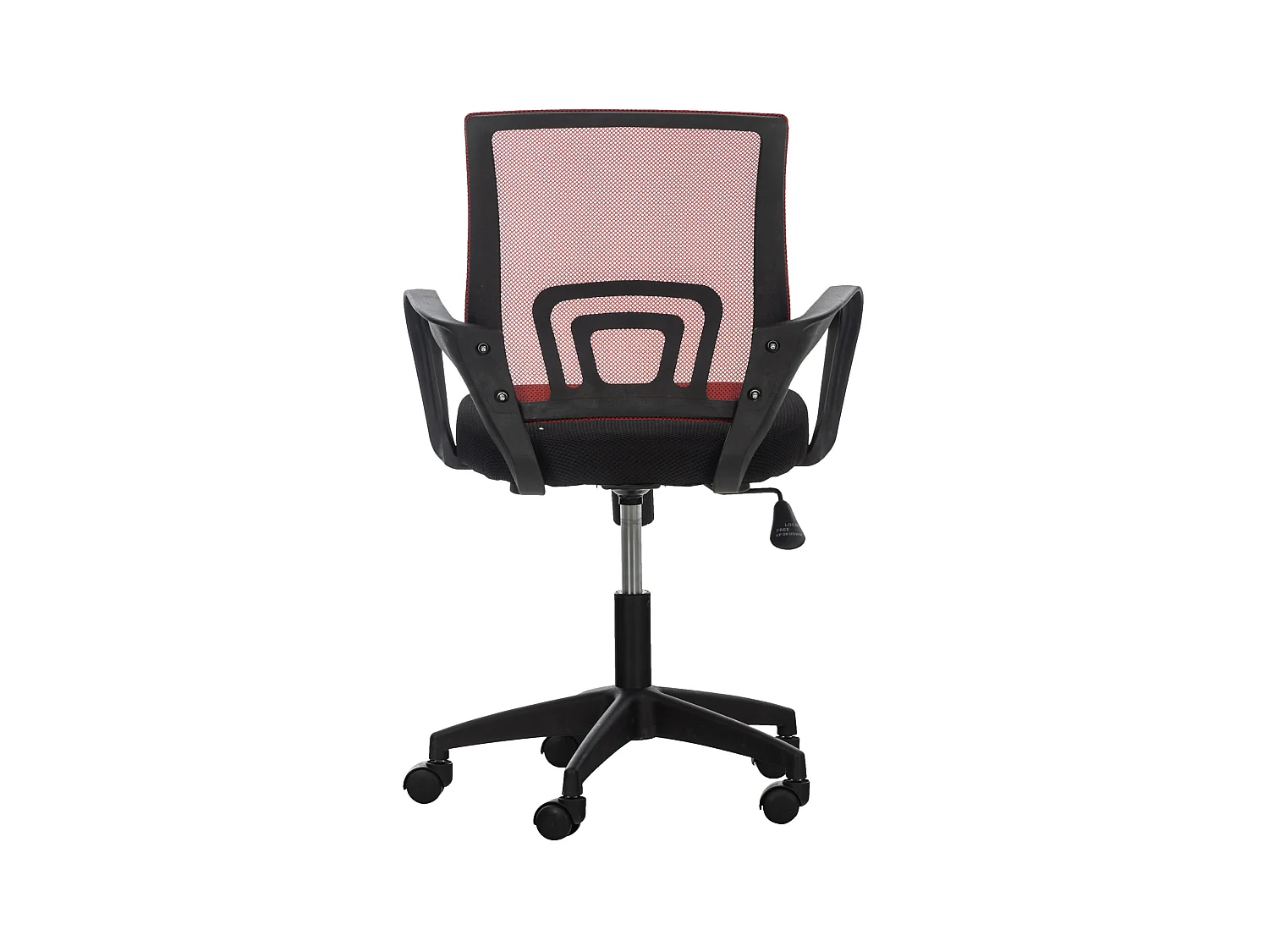 Chaise de bureau - Microfibre & Plastique - Rouge - Auburn