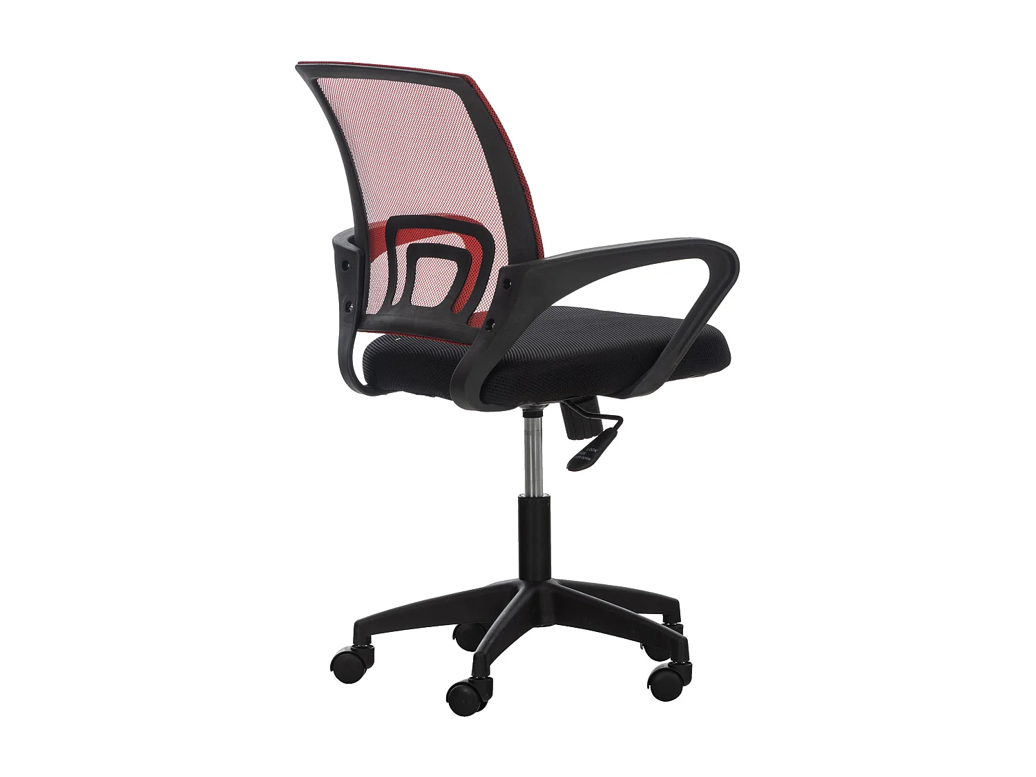 Chaise de bureau - Microfibre & Plastique - Rouge - Auburn