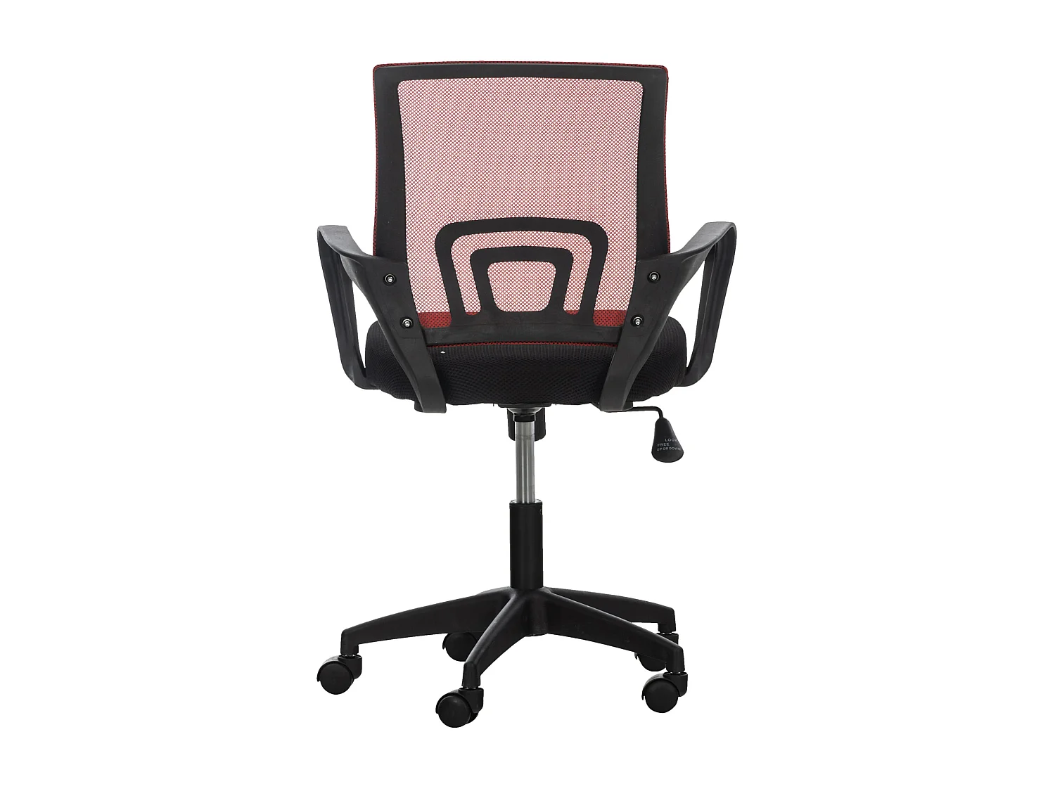 Chaise de bureau - Microfibre & Plastique - Rouge - Auburn