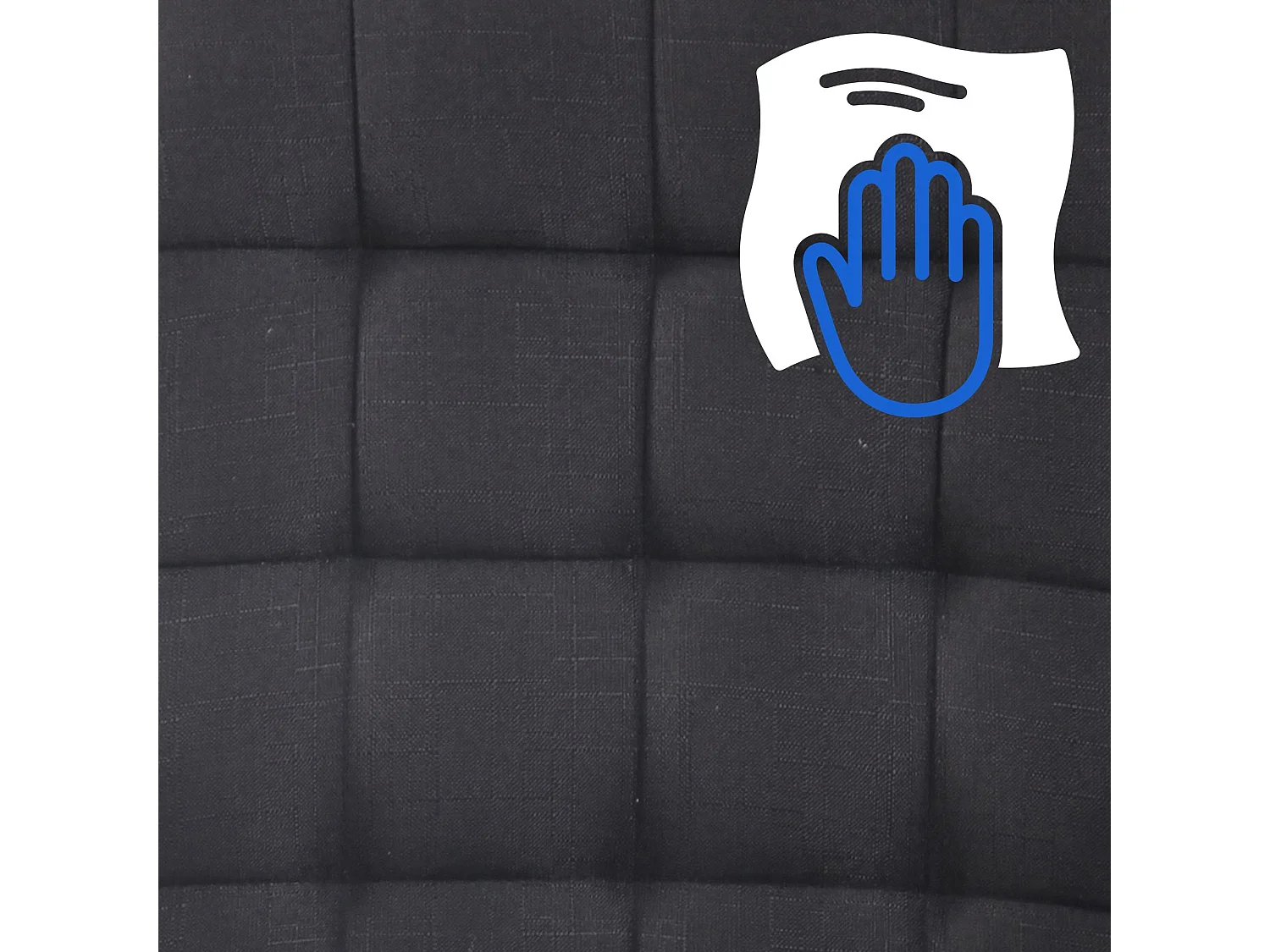 Sedia da ufficio - Tessuto & Metallo in look cromato - nero - Terni